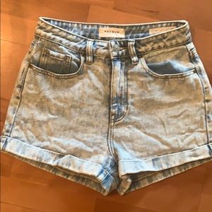PacSun Acid washed mom shorts